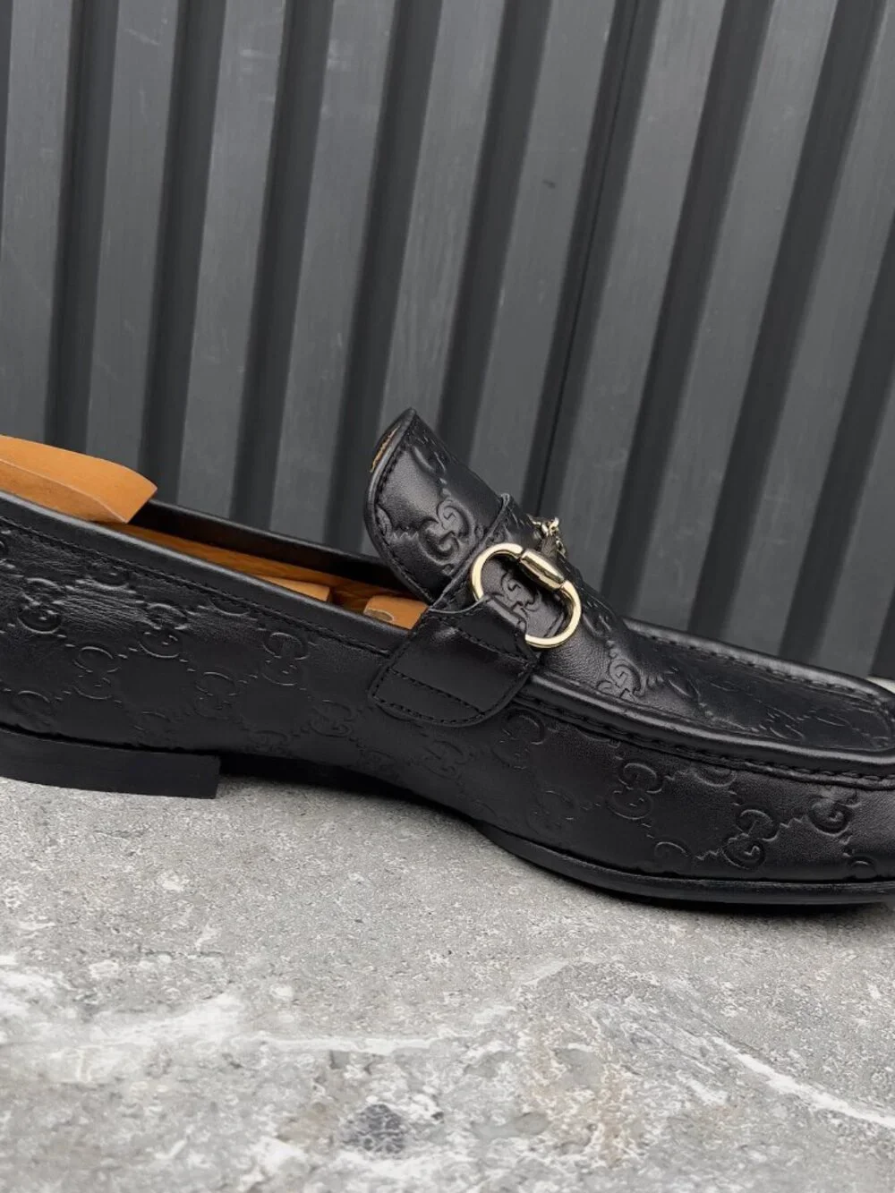 Gucci Tom Ford Era Loafers GG Monogram Embossed Black Leather 10 US or 43.5 EUR